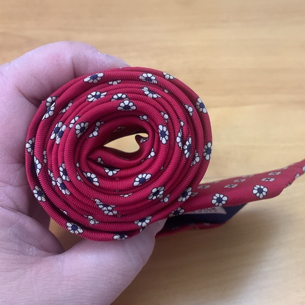 Liberty Vintage 100% Silk Tie Made in USA Red White Blue VGUC 59" - Picture 6 of 9